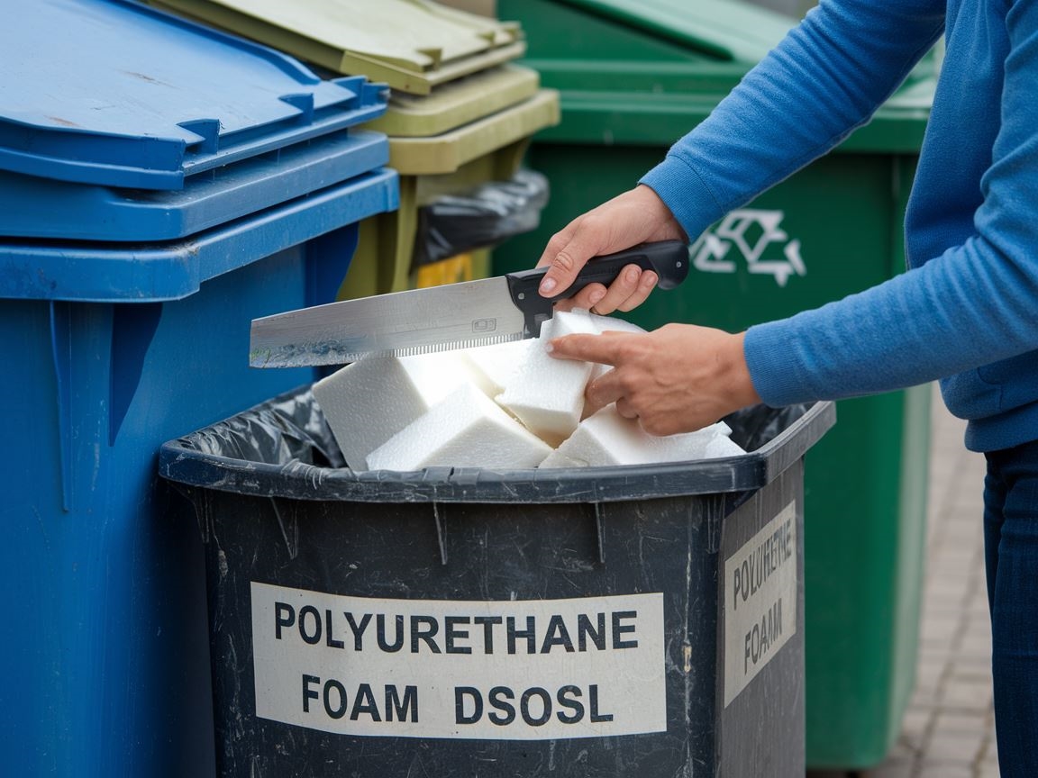 0Segregacja odpadów budowlanych z uwzględnieniem pianki poliuretanowej